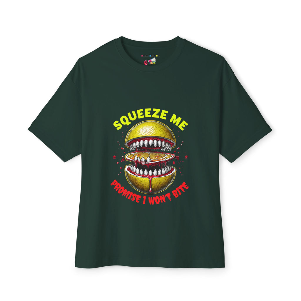 Humorous Oversized Tee - Squeeze Me, Lemonade Anyone?