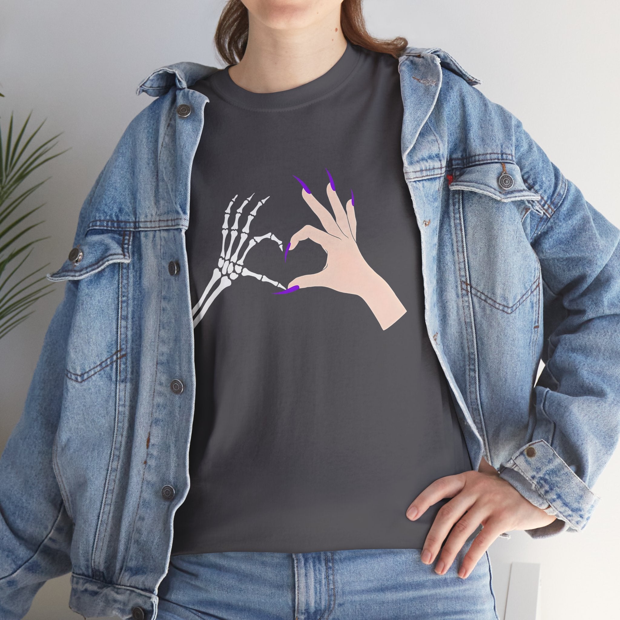 Skeleton Hand Heart Tee