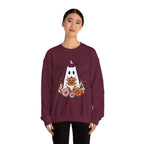 Cute Ghost Pumpkin Crewneck Sweatshirt
