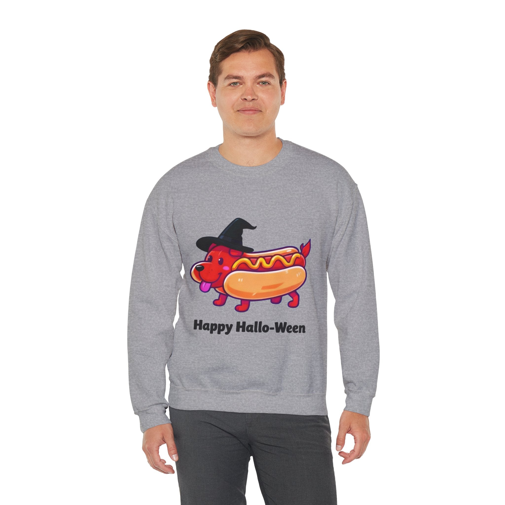 "Happy Hallo-Ween" Hotdog Costume Crewneck Sweatshirt