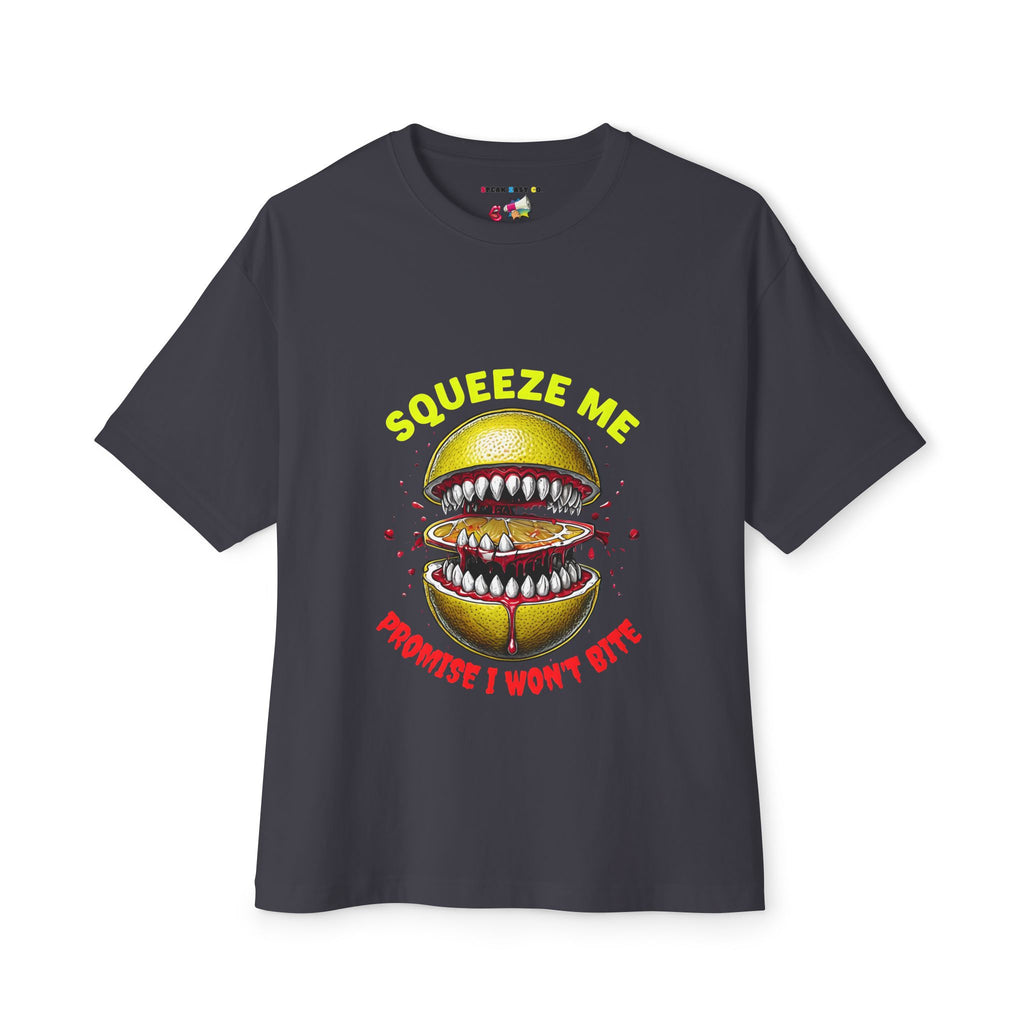 Humorous Oversized Tee - Squeeze Me, Lemonade Anyone?