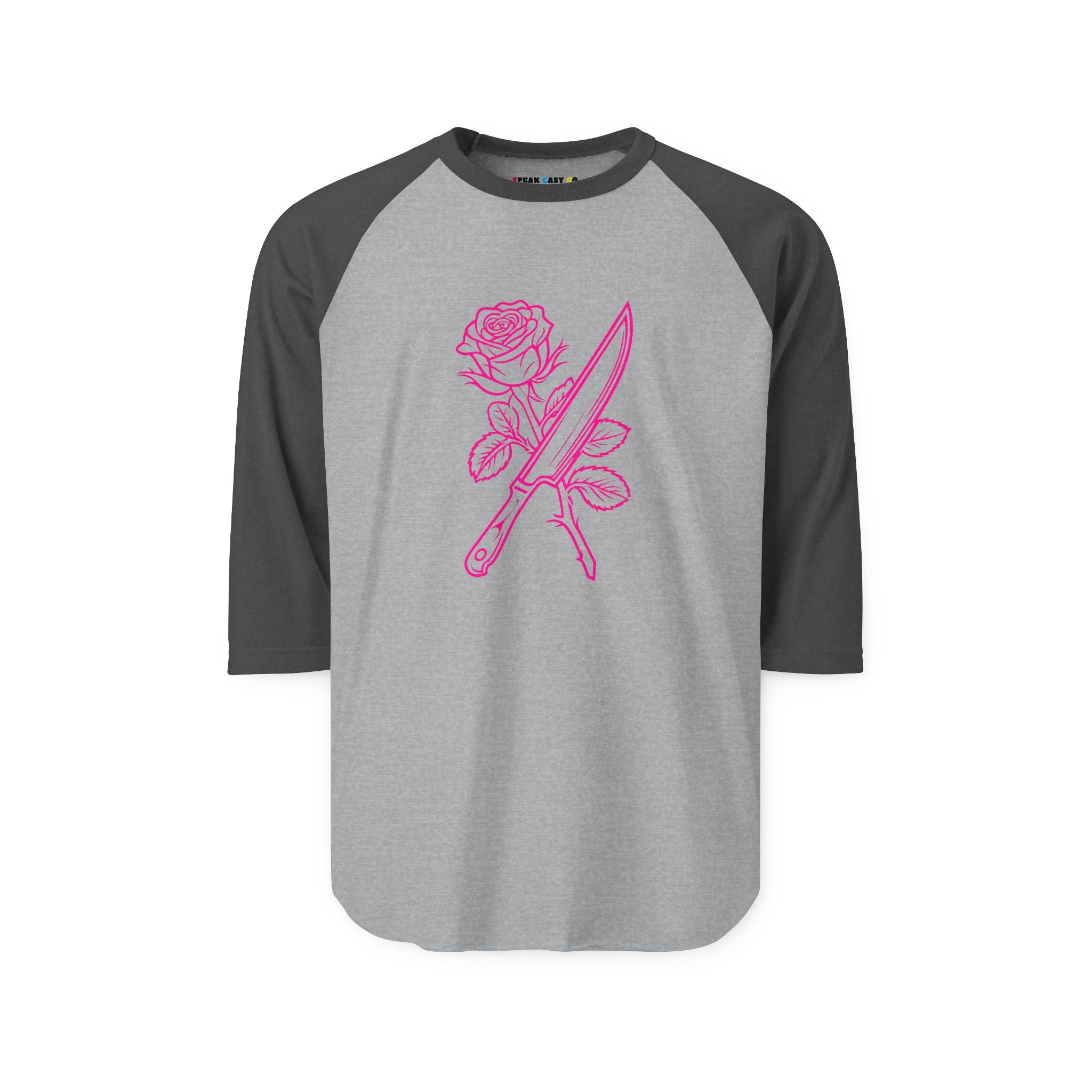 Rose & Knife 3/4th Sleeve Raglan Shirt