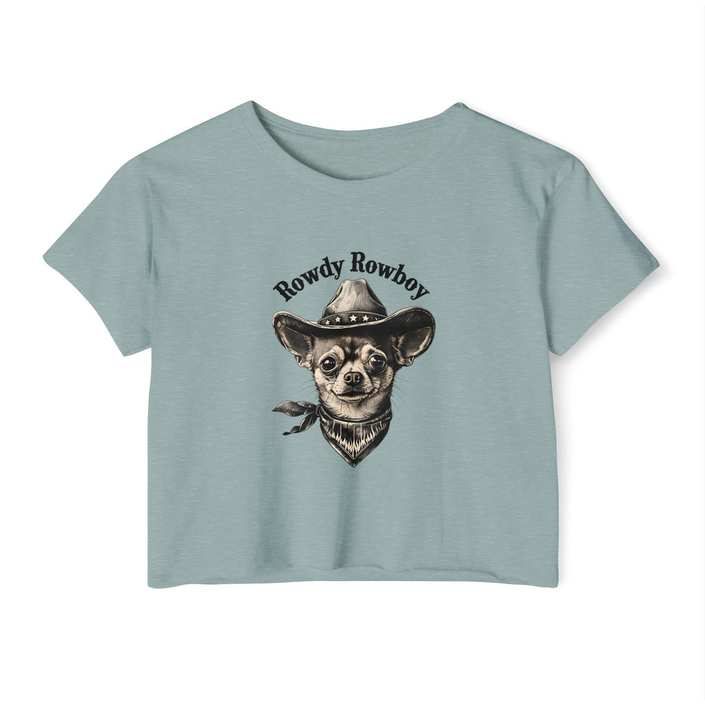 Crop Top with 'Rowdy Rowboy' Design