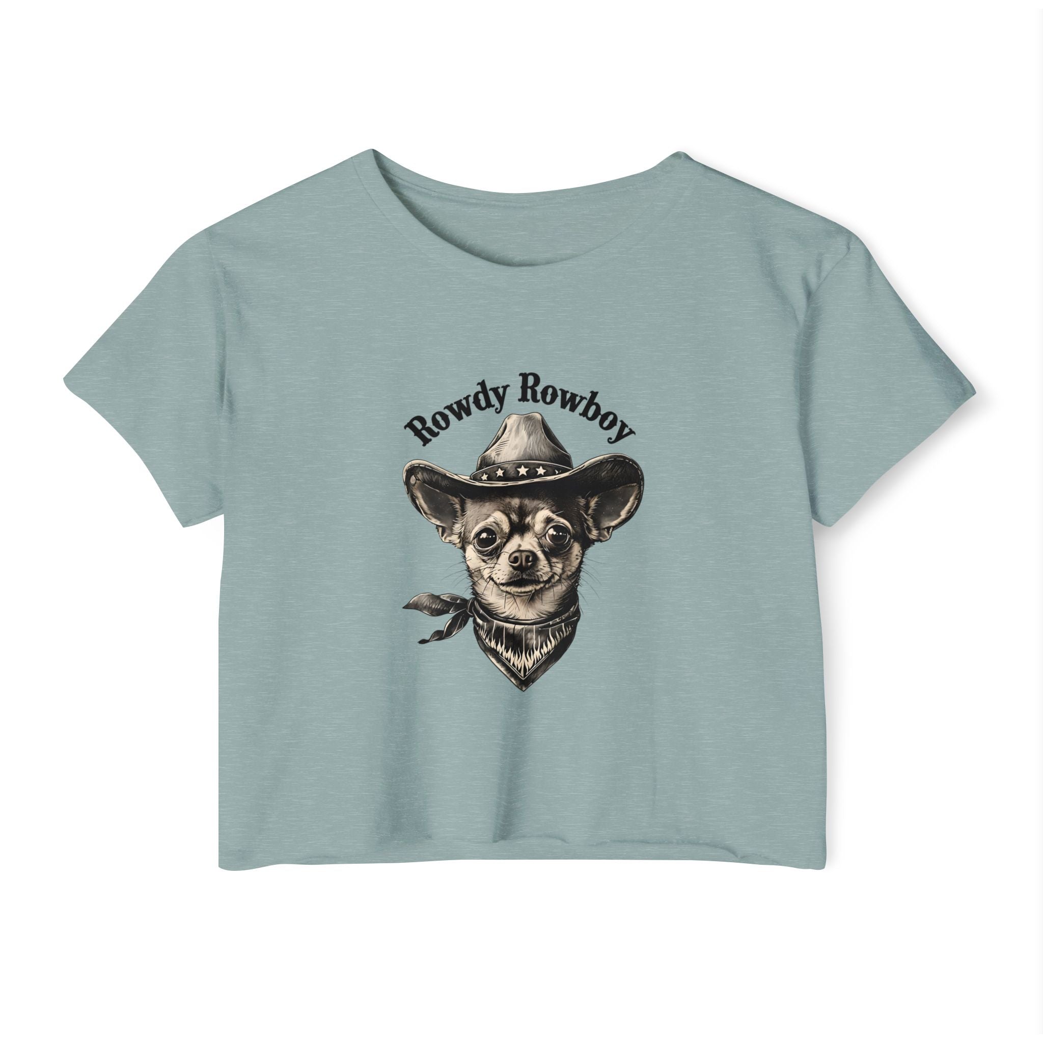 Crop Top with 'Rowdy Rowboy' Design