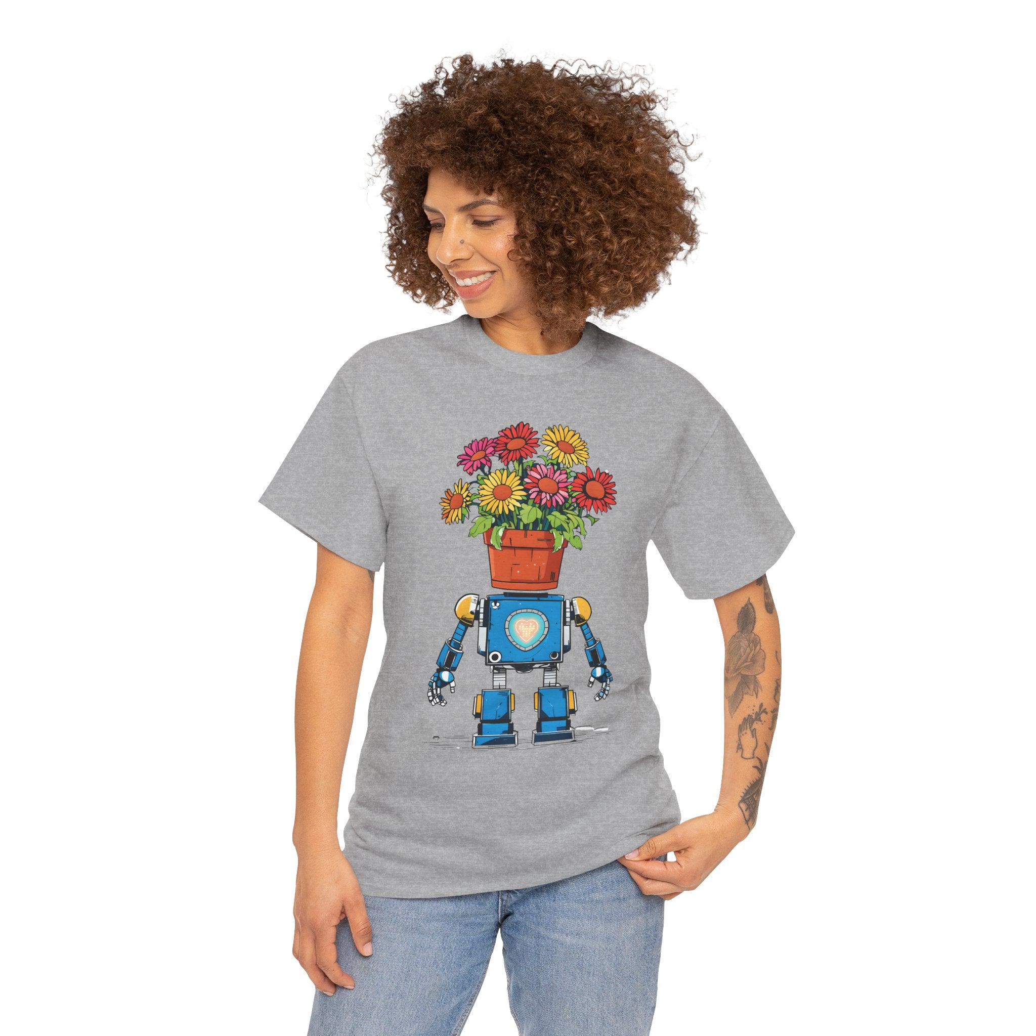 Robot Flower Power Tee