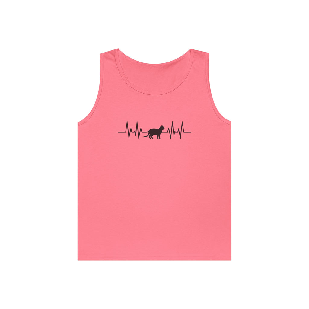 Black Cat Heartbeat Tank
