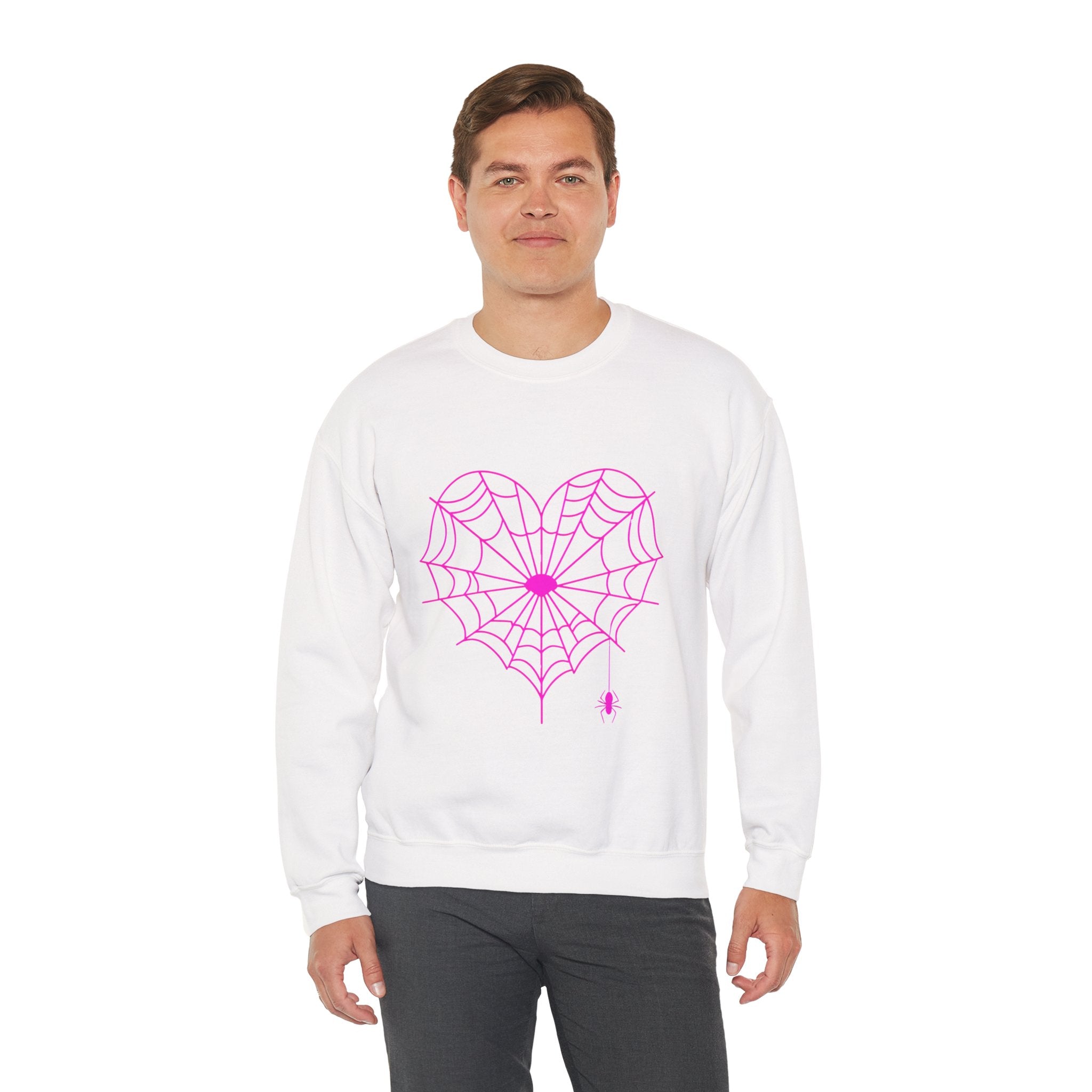 Spiderweb Heart Crewneck Sweatshirt