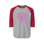 Spiderweb Heart 3/4th Sleeve Raglan Shirt