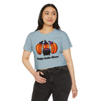 "Happy Hallo-Ween" Hotdog Witches Cropped Tee
