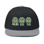 Alien Embroidered Flat Bill Cap