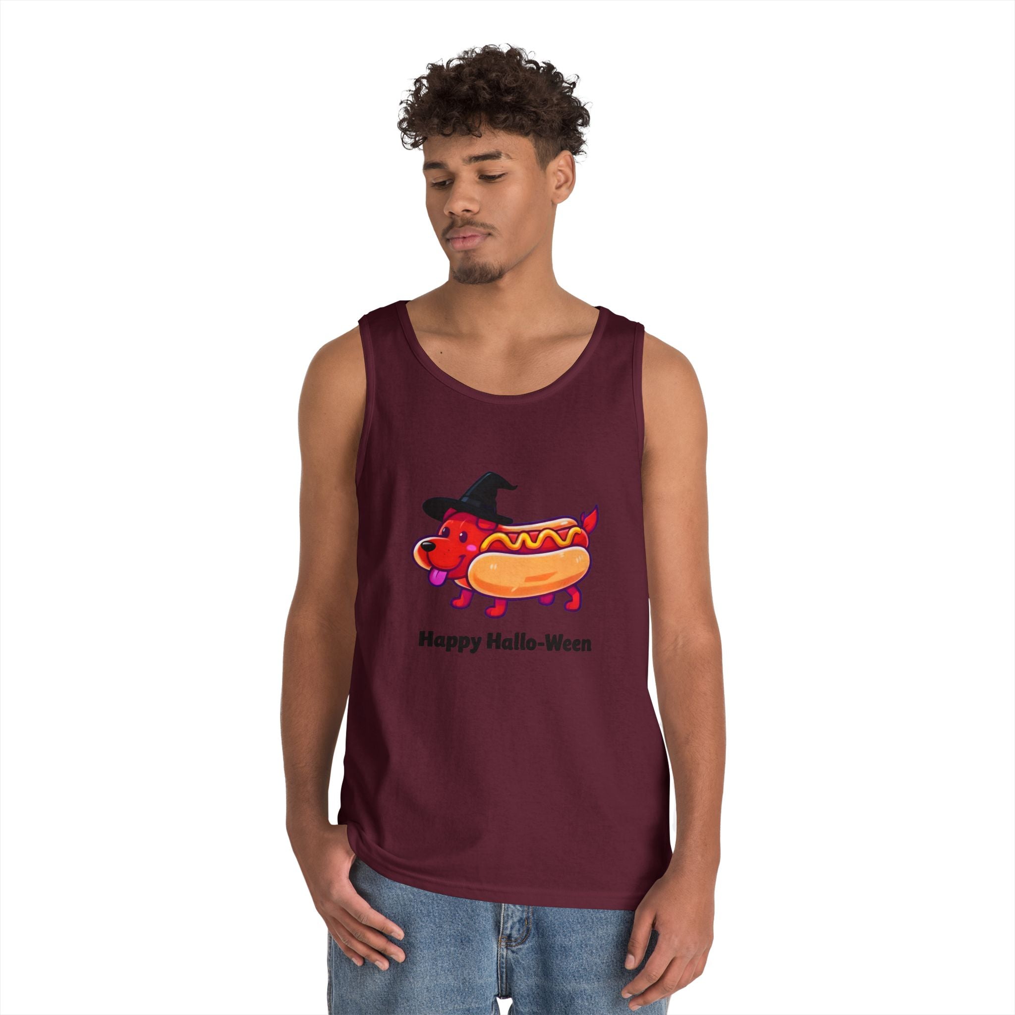 "Happy Hallo-Ween" Hotdog Costume Tank