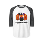 "Happy Hallo-Ween" Hotdog Witches 3/4th Sleeve Raglan Shirt