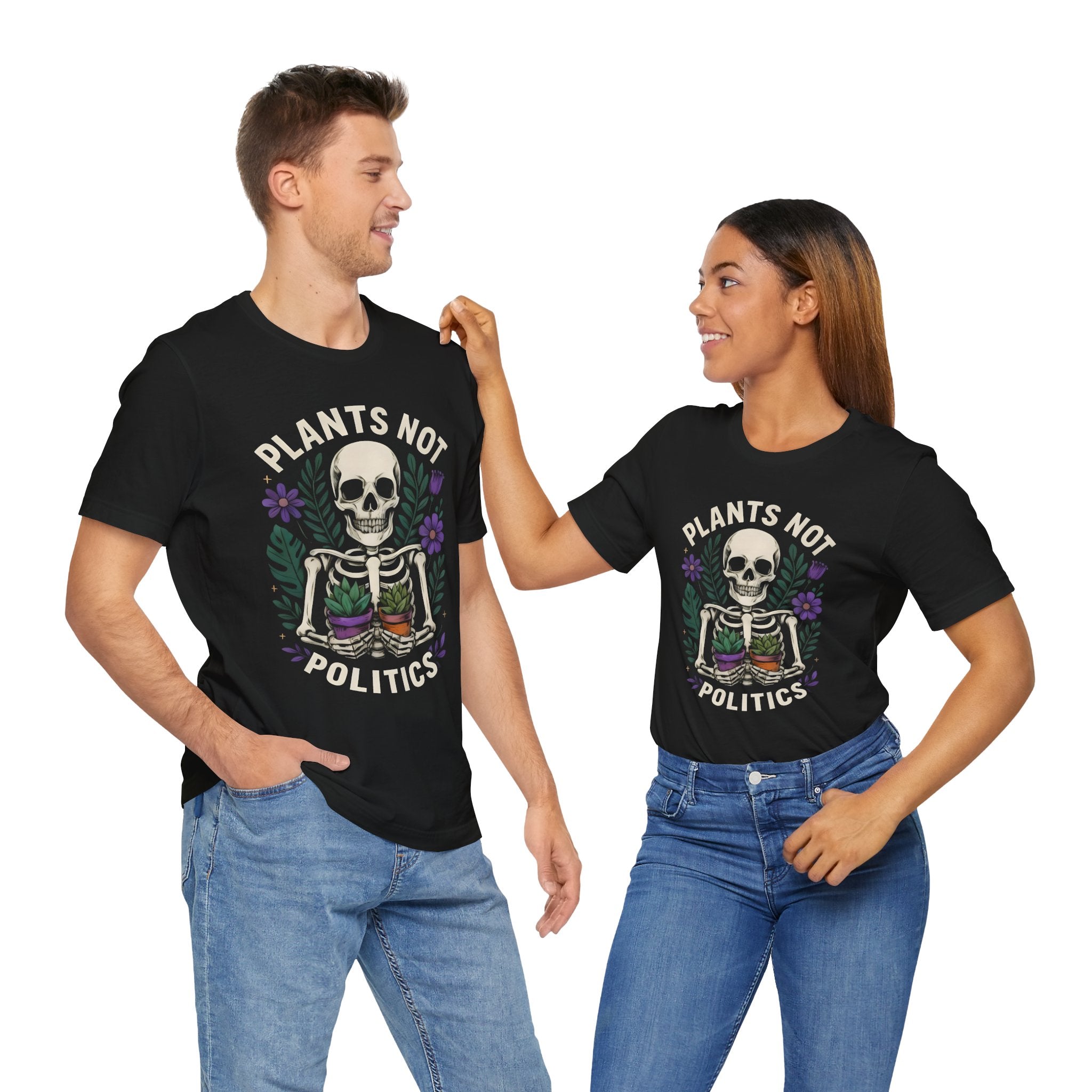 Plants Not Politics Skull Tee