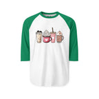 Coffee Lovers 3/4th Sleeve Raglan Shirt