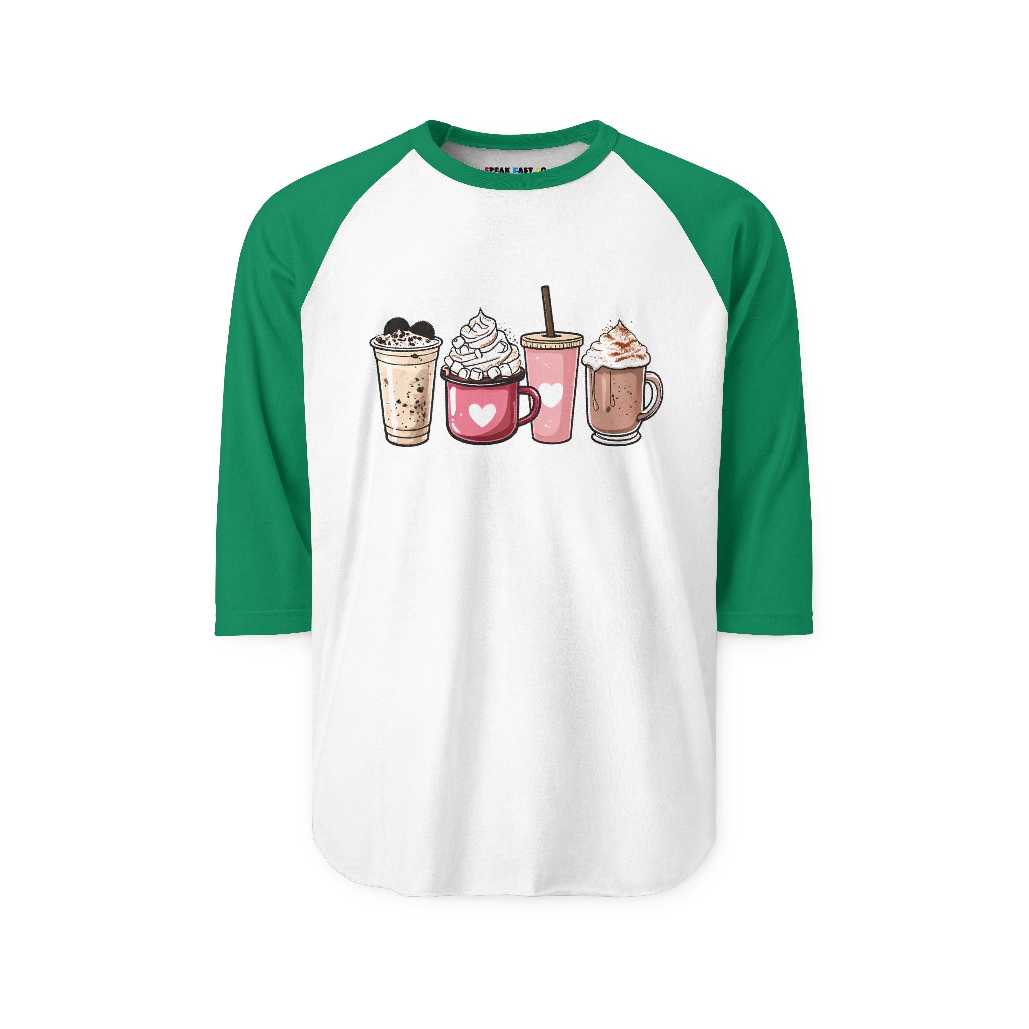 Coffee Lovers 3/4th Sleeve Raglan Shirt