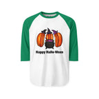 "Happy Hallo-Ween" Hotdog Witches 3/4th Sleeve Raglan Shirt