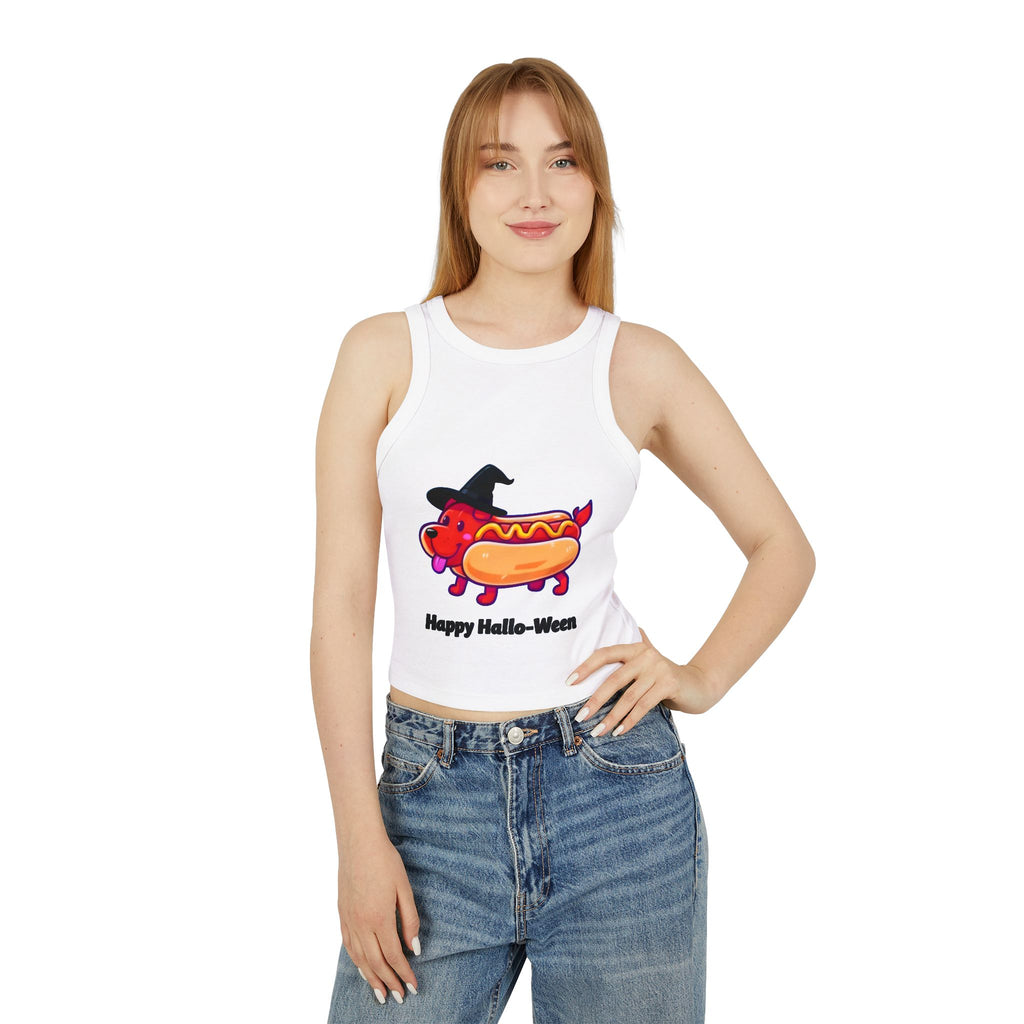 "Happy Hallo-Ween" Hotdog Costume Racer Tank