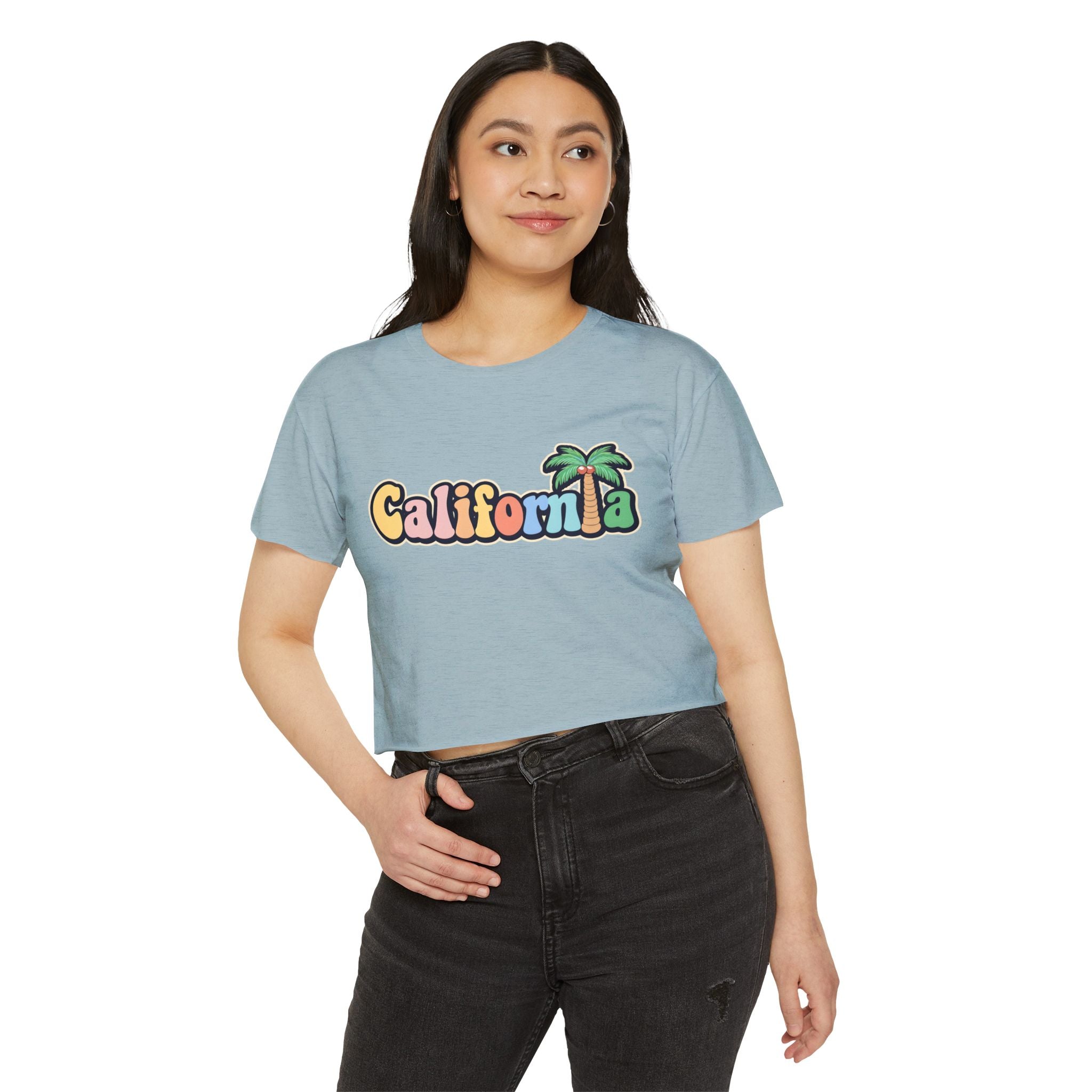 California Palm Tree Cropped Tee