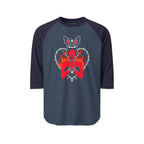 Edgy Bunny Heart 3/4th Sleeve Raglan Shirt