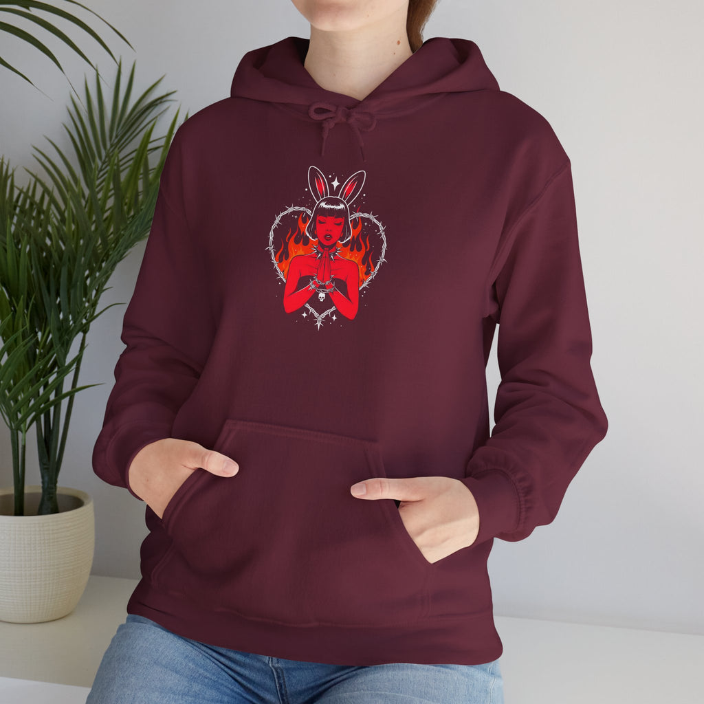 Edgy Bunny Heart Hoodie