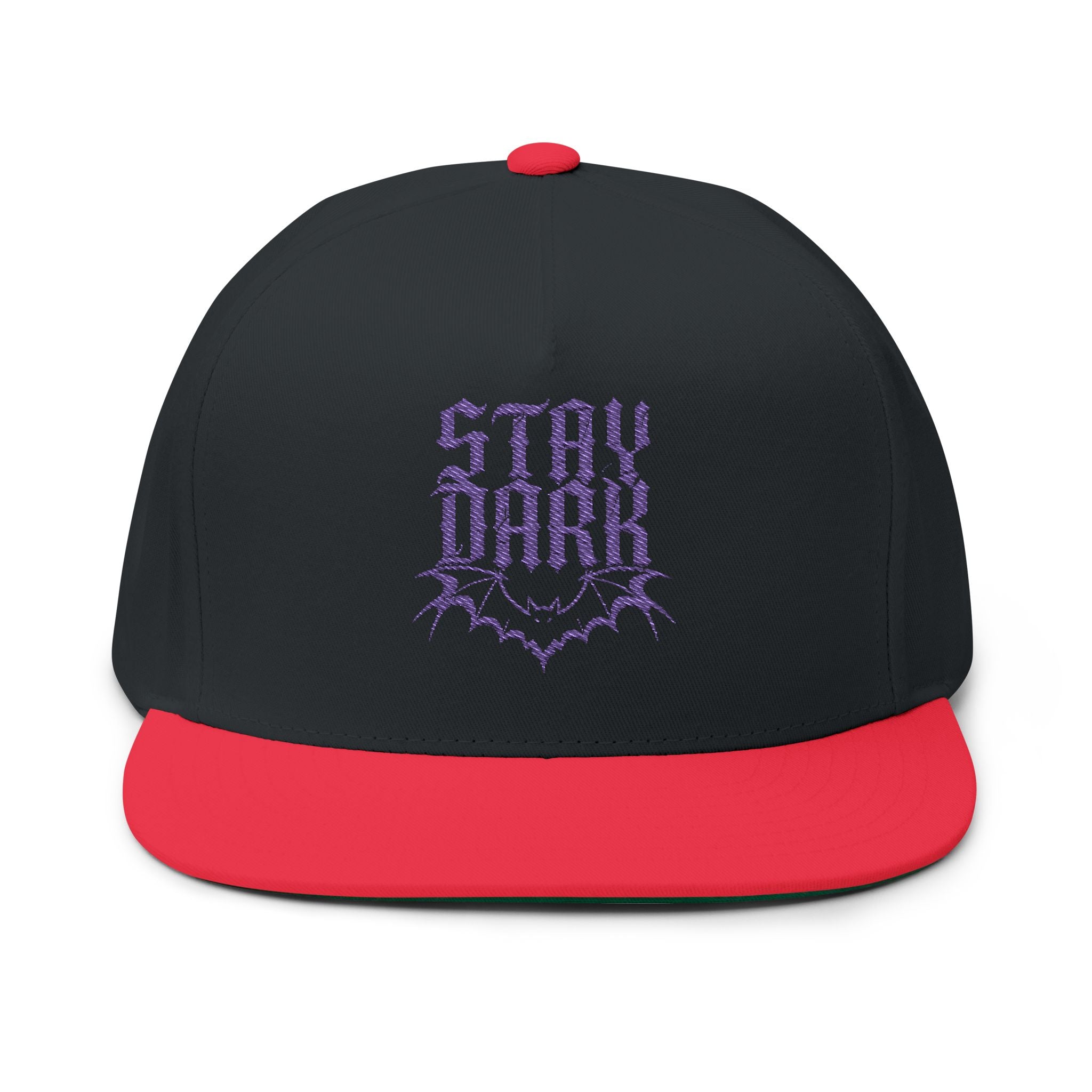"Stay Dark" Embroidered Flat Bill Cap