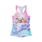 Coffee Lovers Tie-Dye Racerback Tank