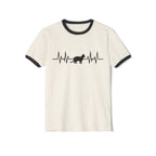 Black Cat Heartbeat Ringer Tee