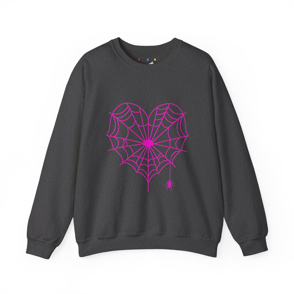 Spiderweb Heart Crewneck Sweatshirt