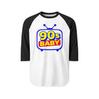 90s Baby Three Quarter Sleeve Raglan T-Shirt