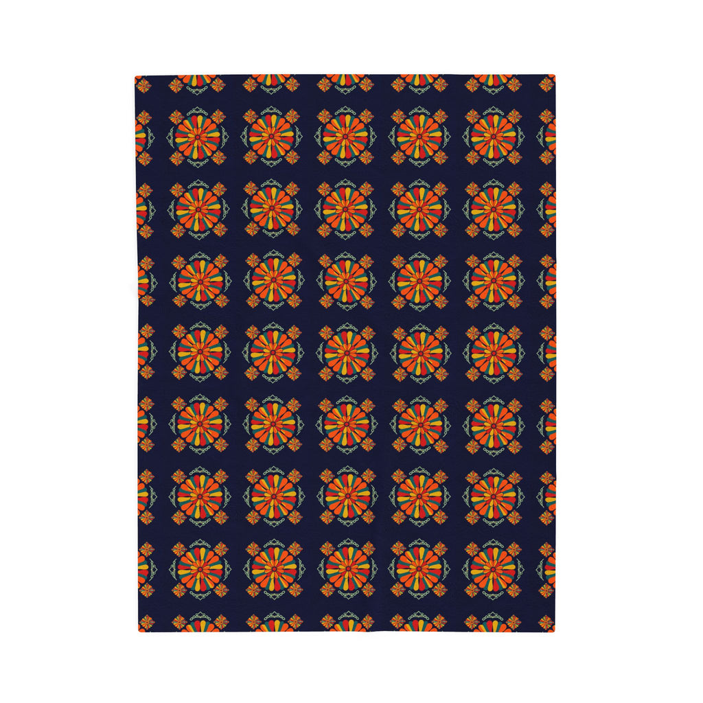 Geometric Design Velveteen Plush Blanket