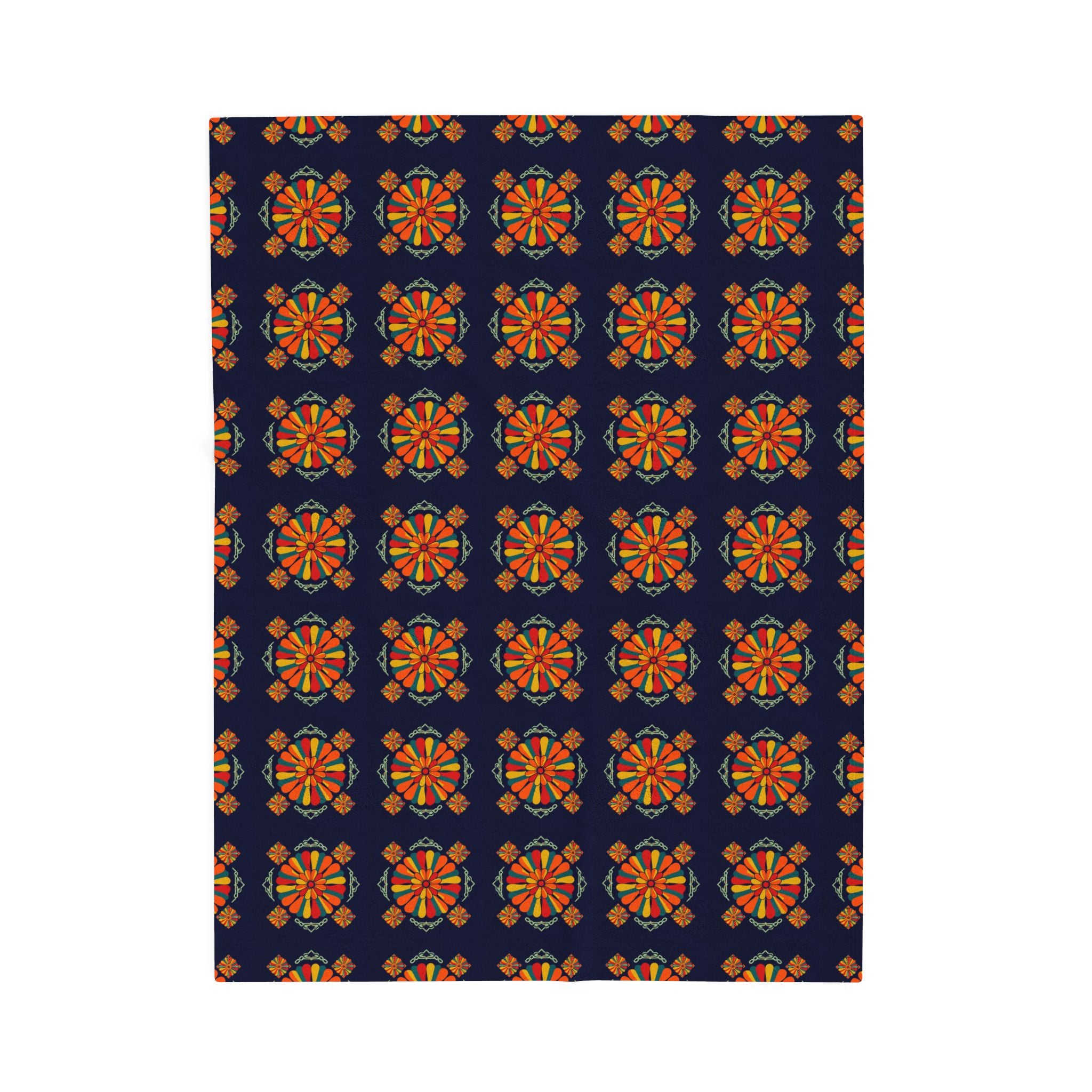 Geometric Design Velveteen Plush Blanket