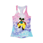 Afro Puffs Tie-Dye Racerback Tank