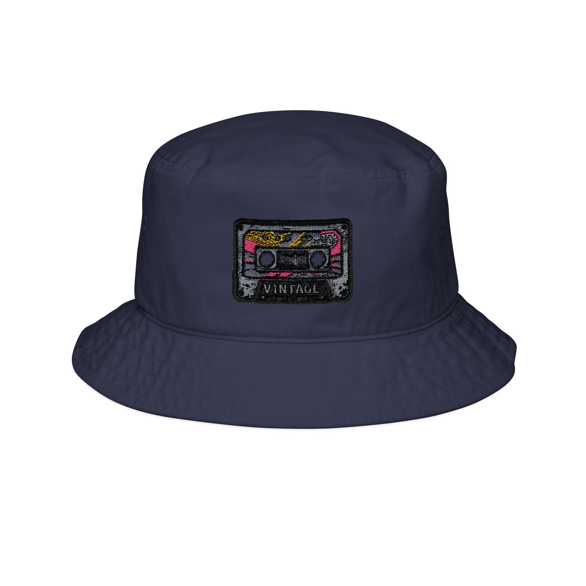 Retro Cassette Bucket Hat-Embroidered