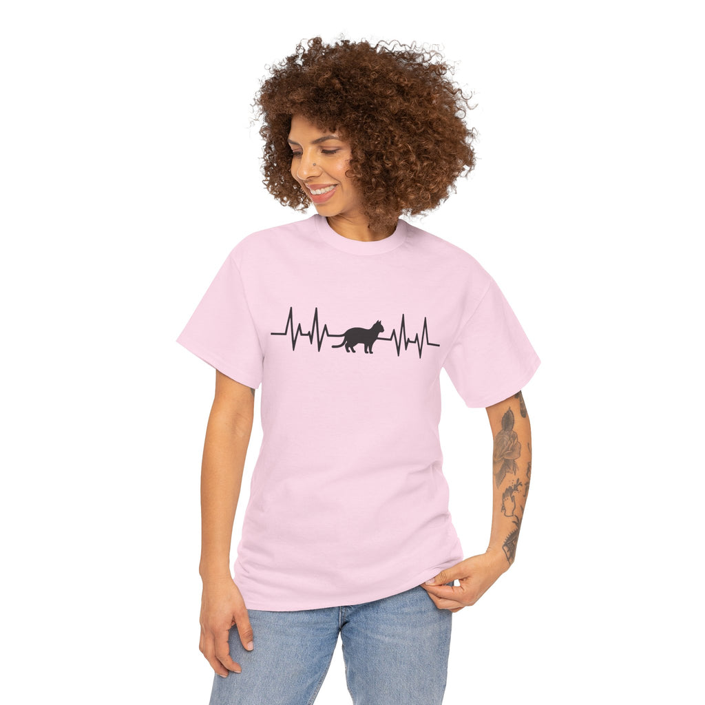 Black Cat Heartbeat Tee