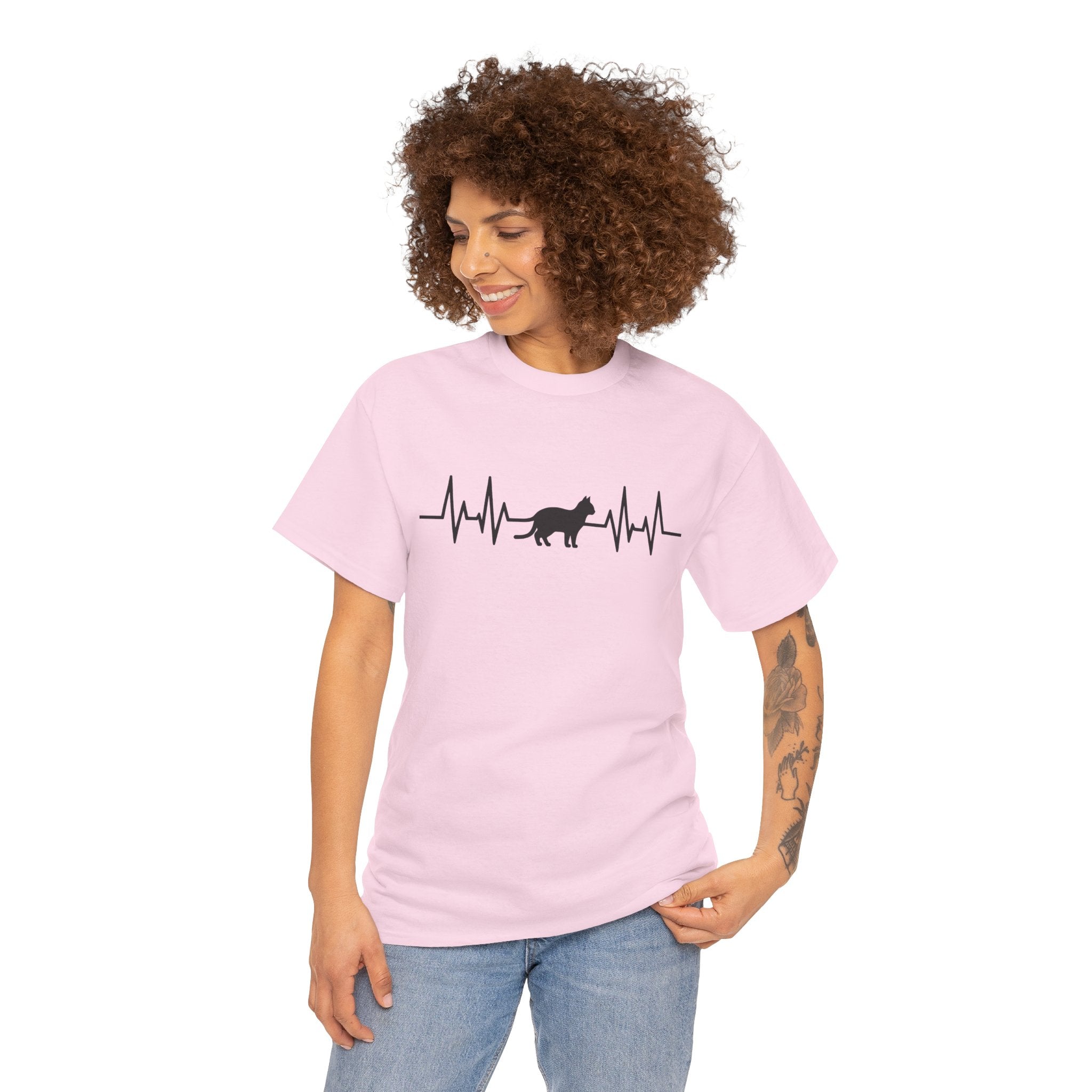 Black Cat Heartbeat Tee