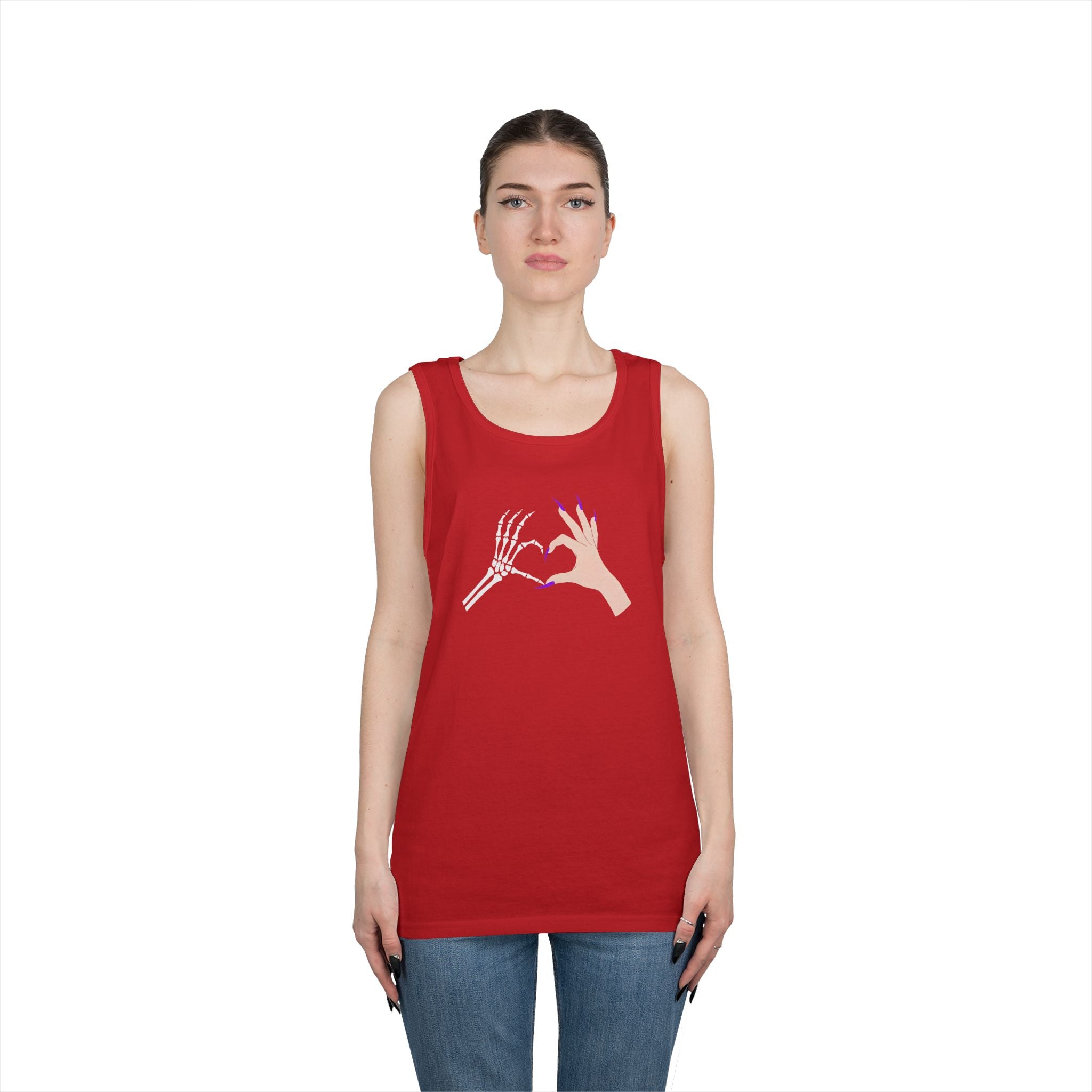 Skeleton Hand Heart Tank