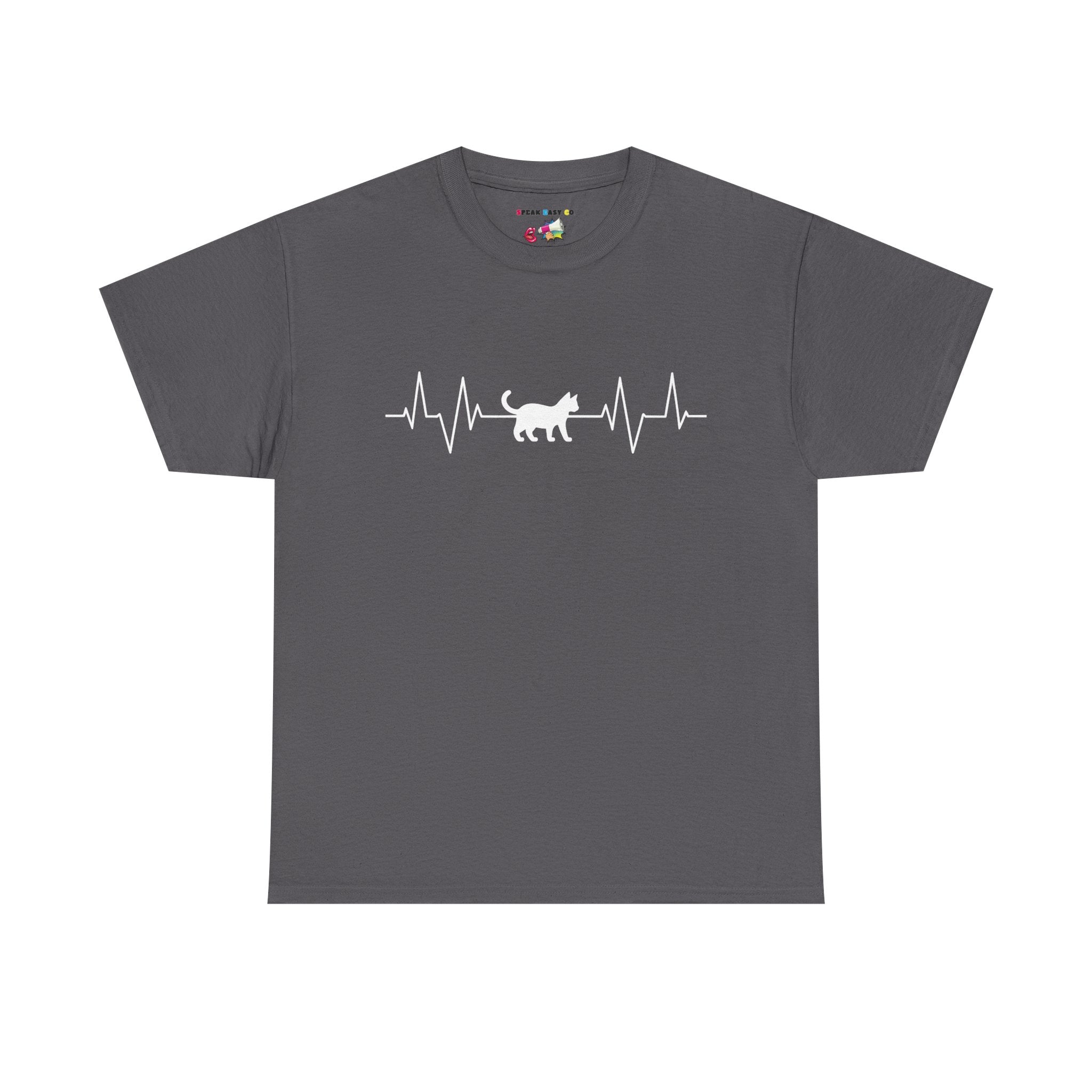 White Cat Heartbeat Tee