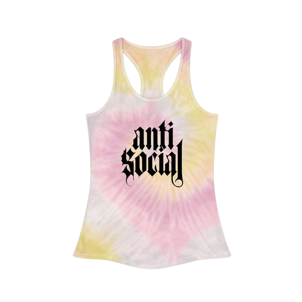 Anti-Social Tie Dye Racerback Tank Top