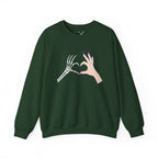 Skeleton Hand Heart Crewneck Sweatshirt