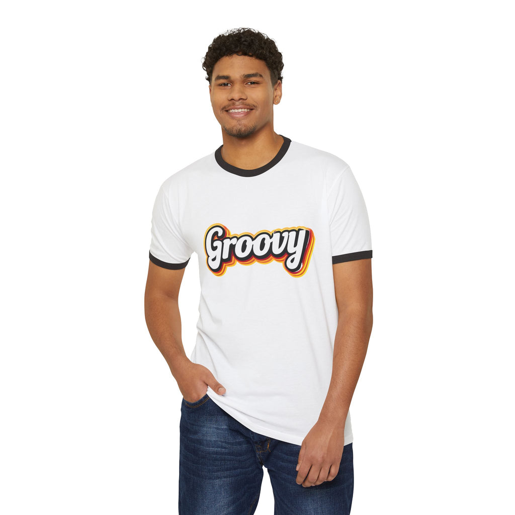Retro Floral Ringer T-Shirt | Groovy