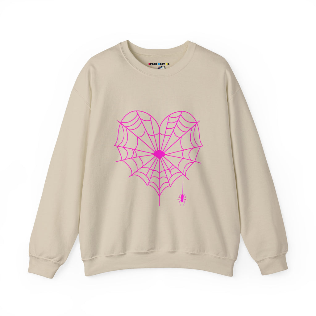 Spiderweb Heart Crewneck Sweatshirt