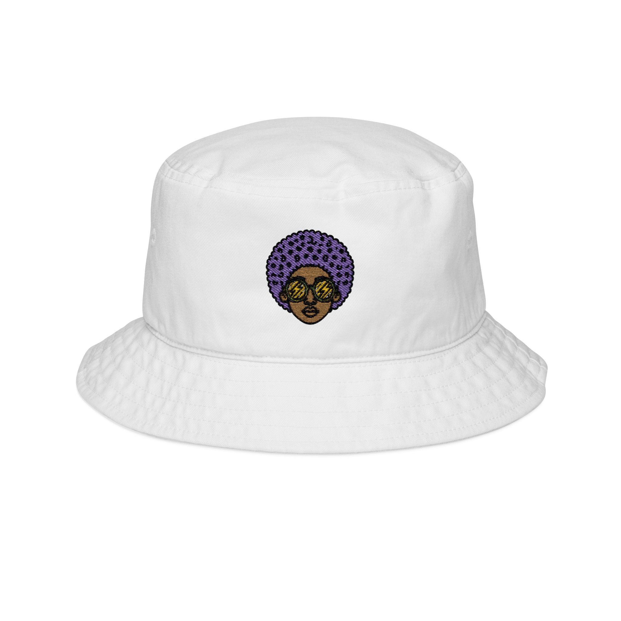 Afro Embroidered Bucket Hat