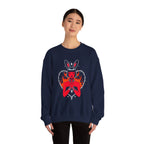 Edgy Bunny Heart Crewneck Sweatshirt