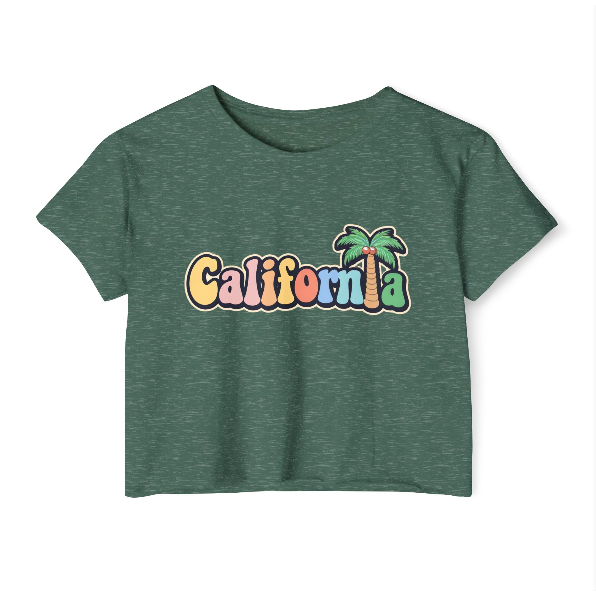 California Palm Tree Cropped Tee