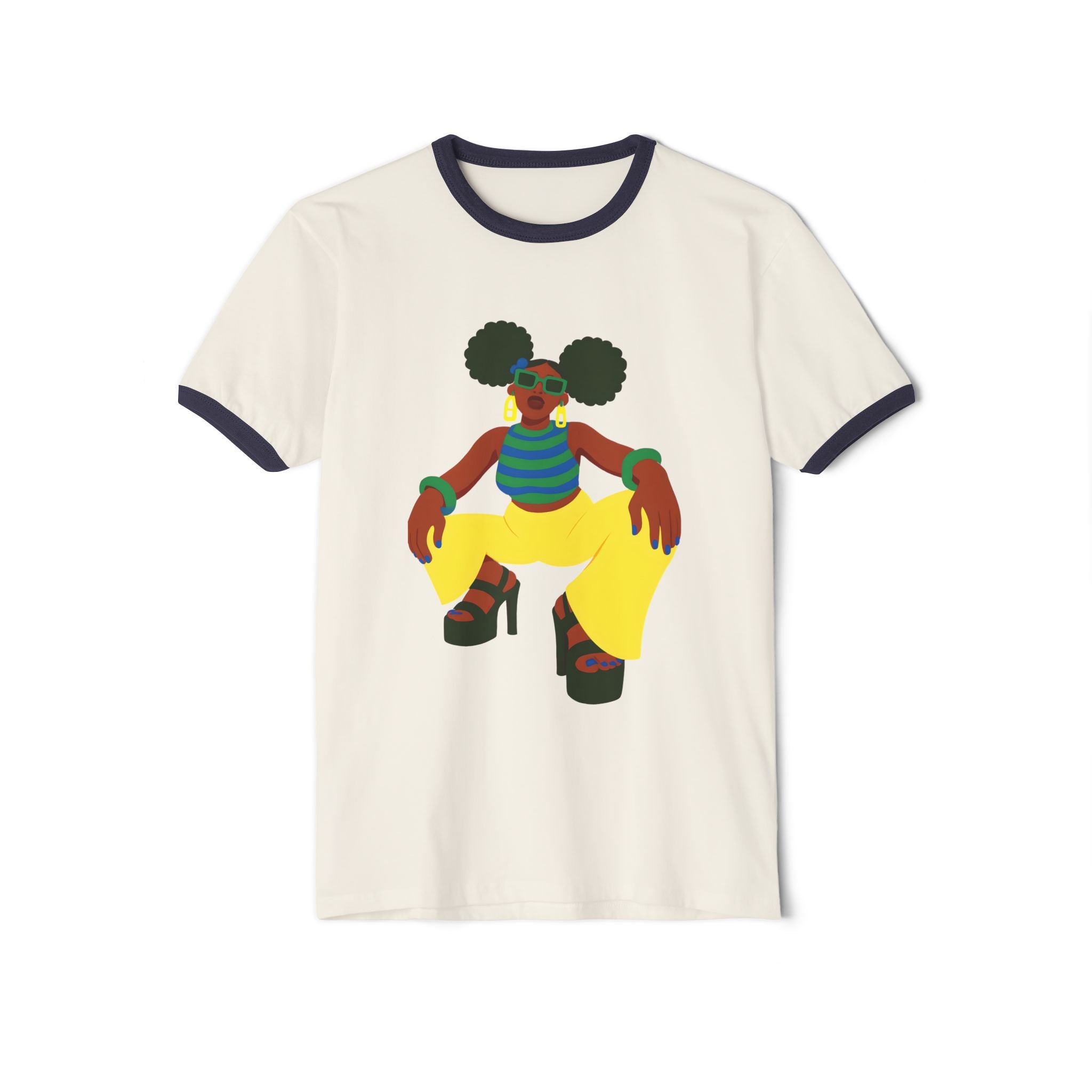 Afro Puffs Ringer Tee