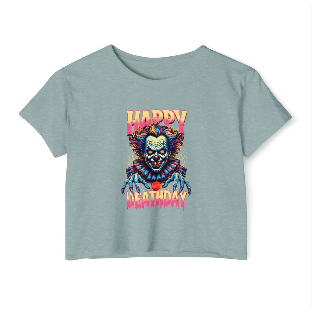 "Happy Deathday" Clown Cropped Tee
