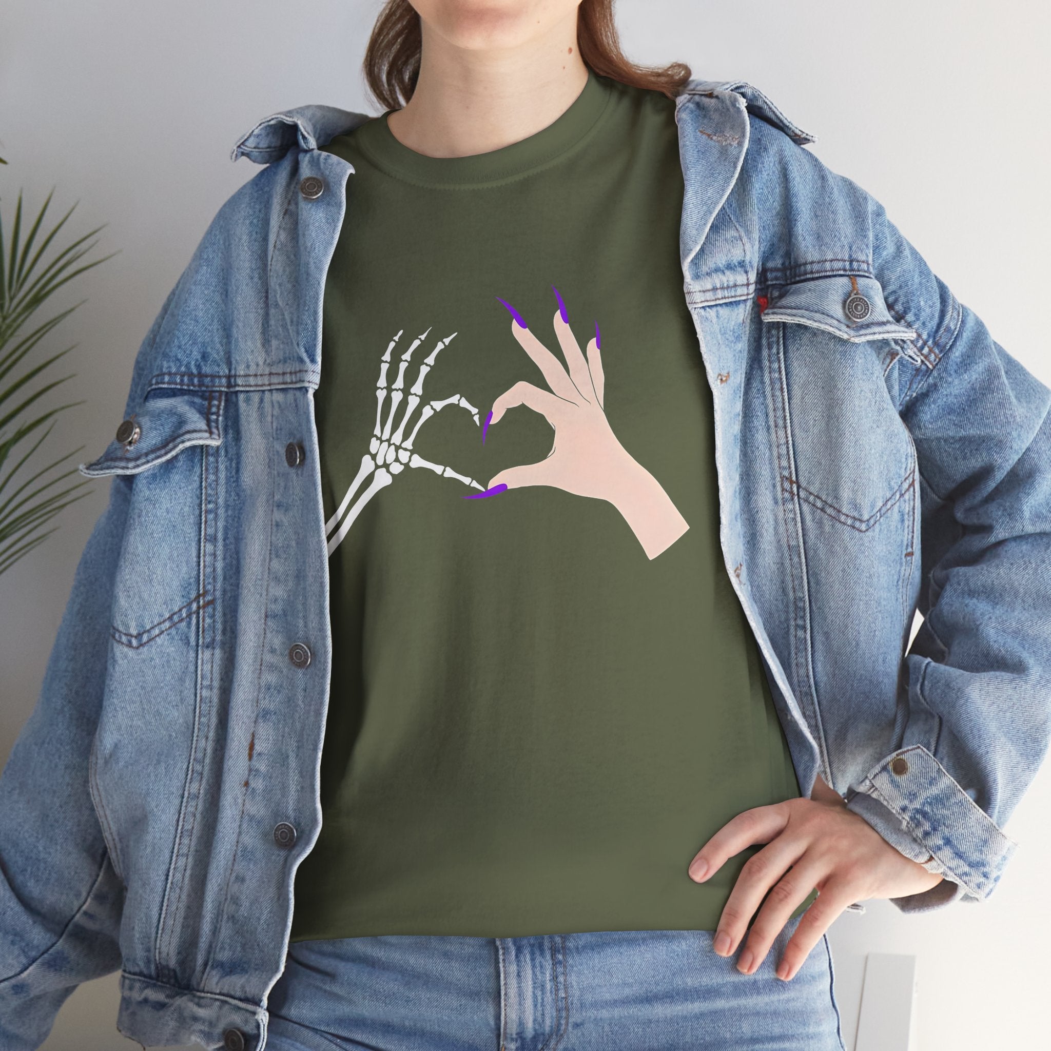 Skeleton Hand Heart Tee