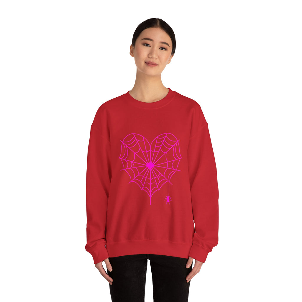 Spiderweb Heart Crewneck Sweatshirt