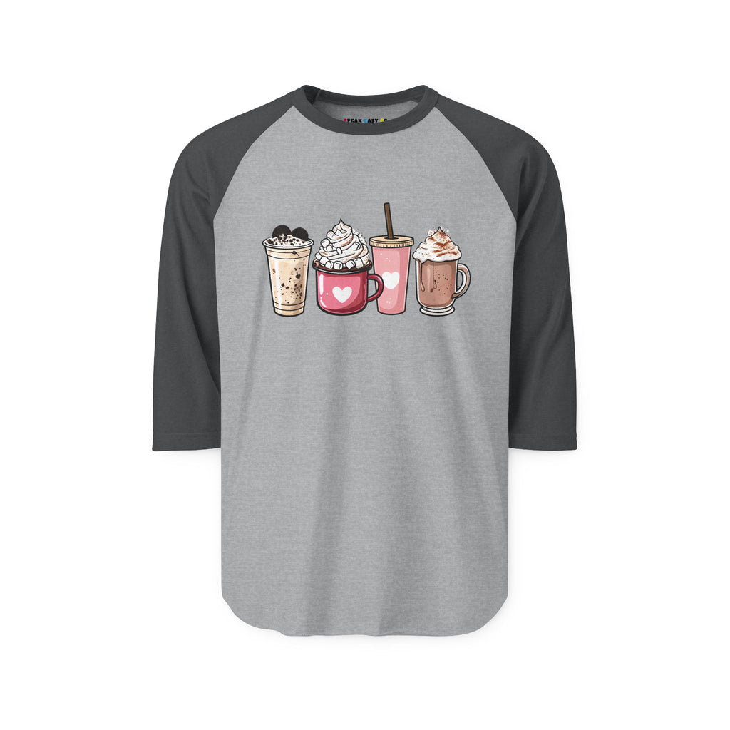Coffee Lovers 3/4th Sleeve Raglan Shirt