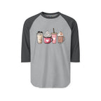 Coffee Lovers 3/4th Sleeve Raglan Shirt